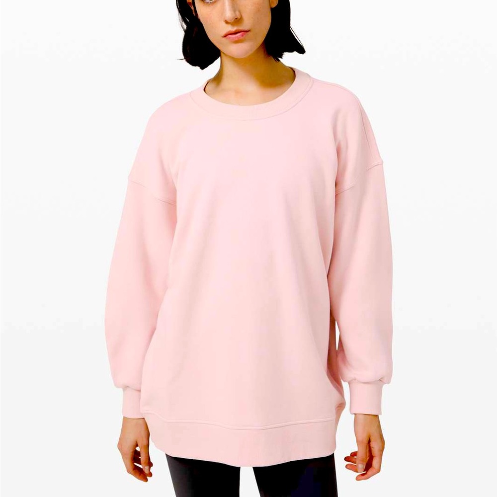 Lululemon Perfectly Oversized Crew Sweater in Porcelain Pink